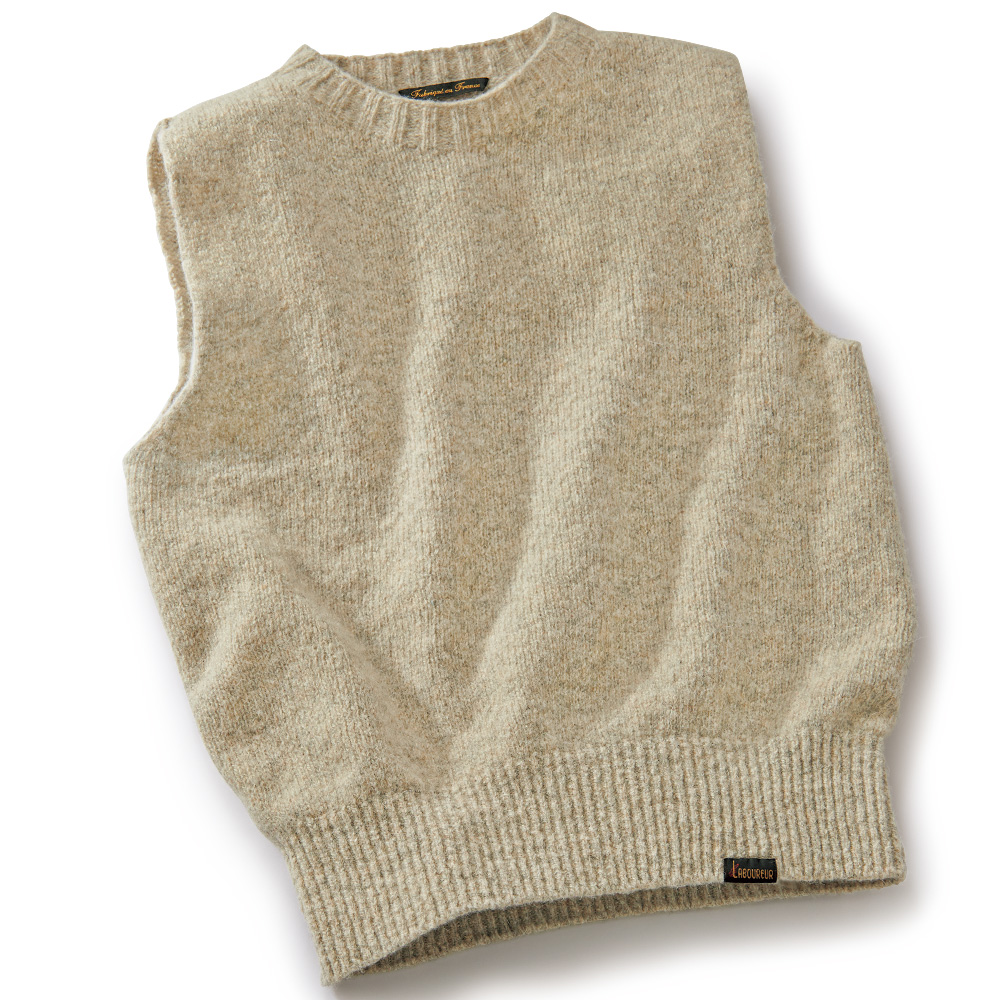 フランス製･無染色ウールベスト