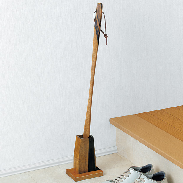 黒柿／ロング靴べら･スタンドセット