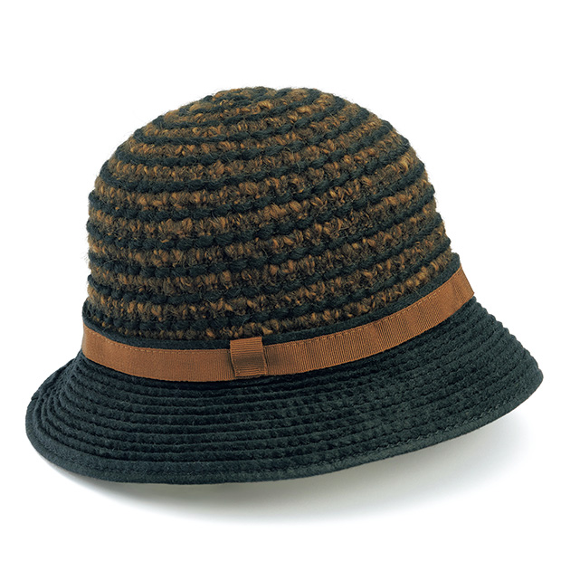 グログランテープ付きニットハット