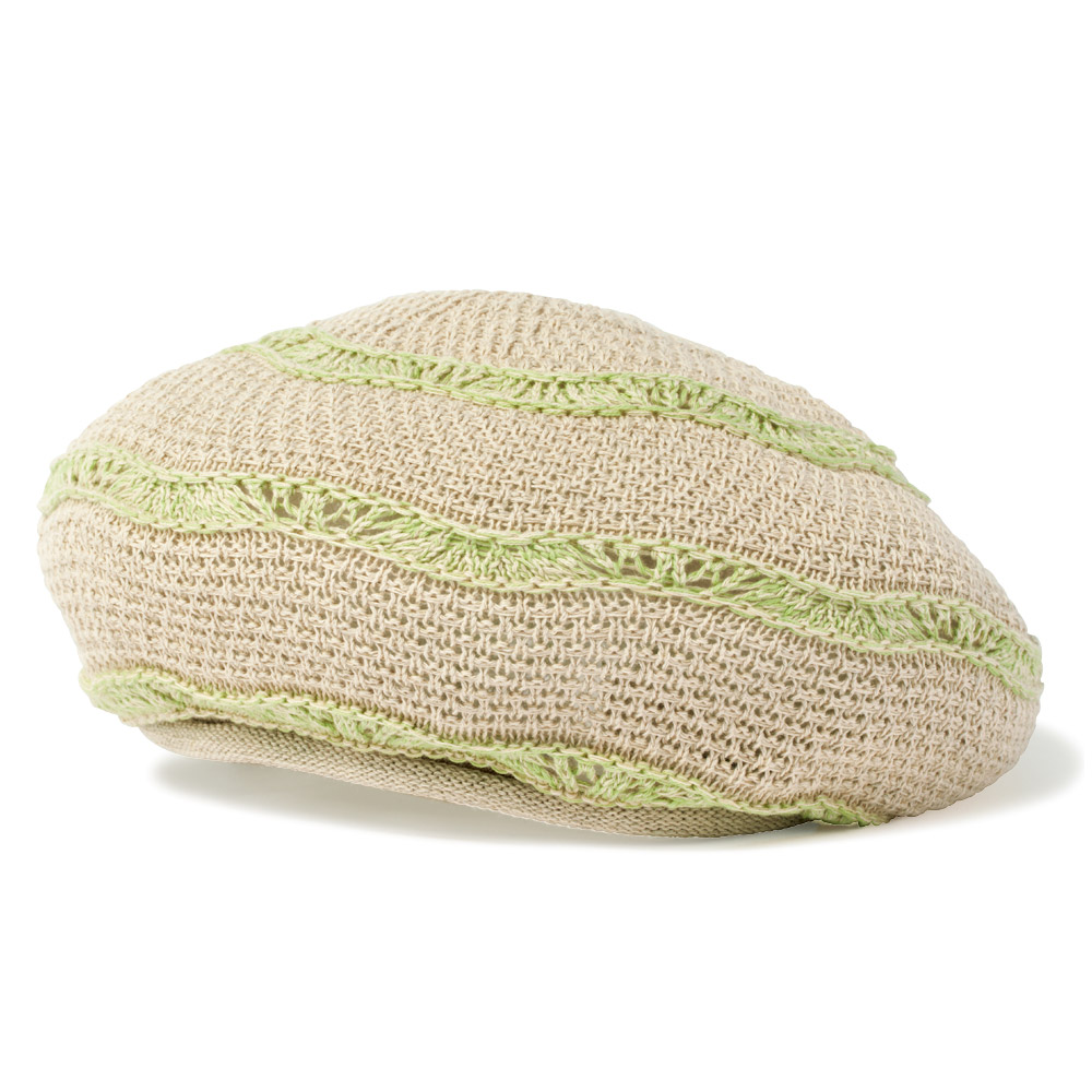 風そよぐ麻混ベレー