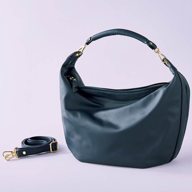 カーフレザーの2ウェイバッグ