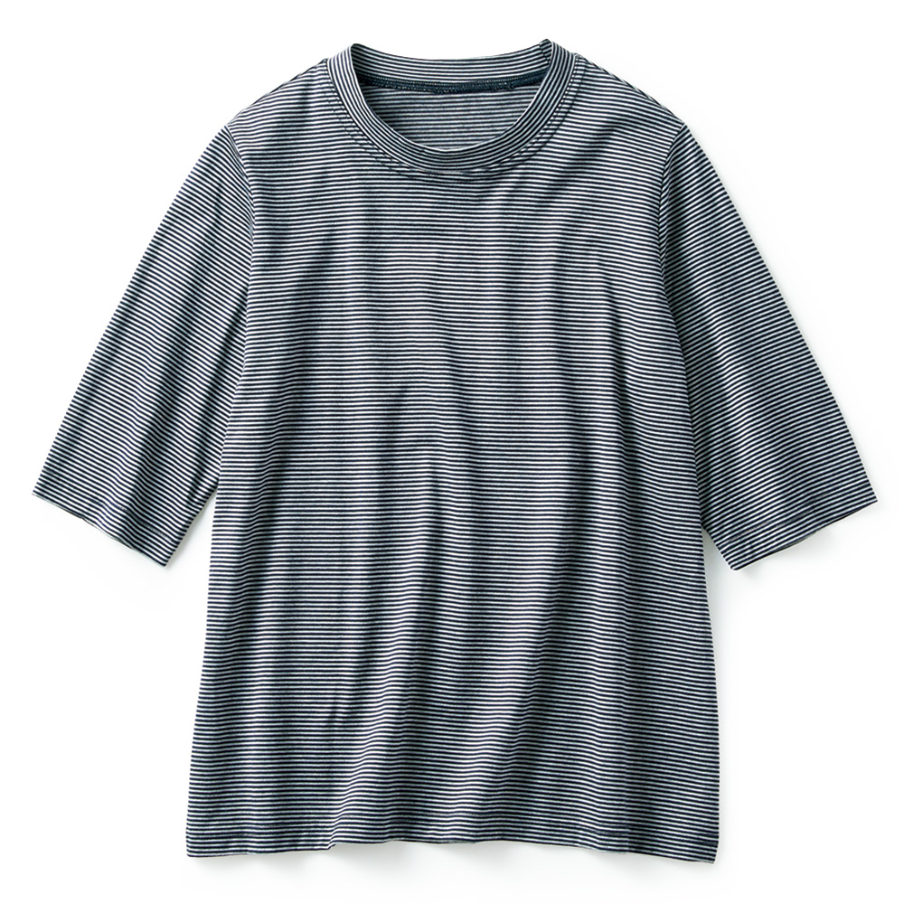 シルケット先染めボーダーTシャツ
