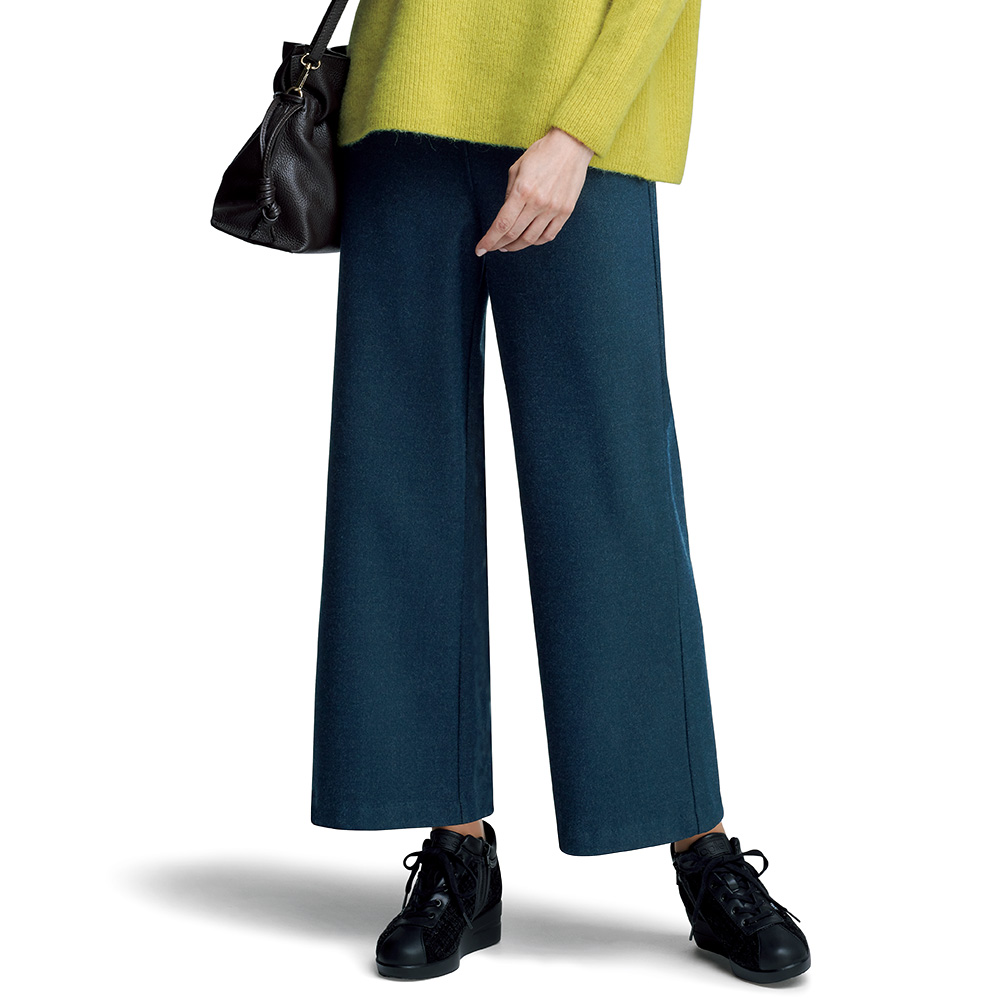 裏起毛デニム調ストレッチパンツ