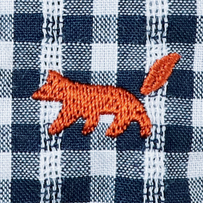 ギンガムチェック七分袖シャツ/当社限定モデル