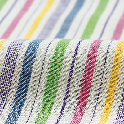 遠州木綿の隠しB.D.七分袖シャツ