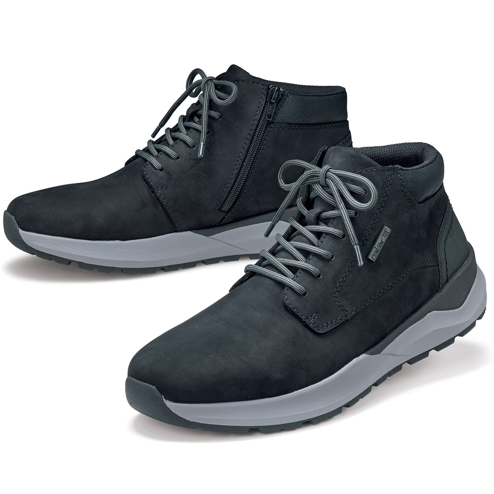 サイドファスナーミドルカットシューズ