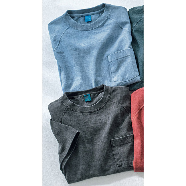 ヘビーウェイト・米綿ラグランポケットTシャツ/2色セット