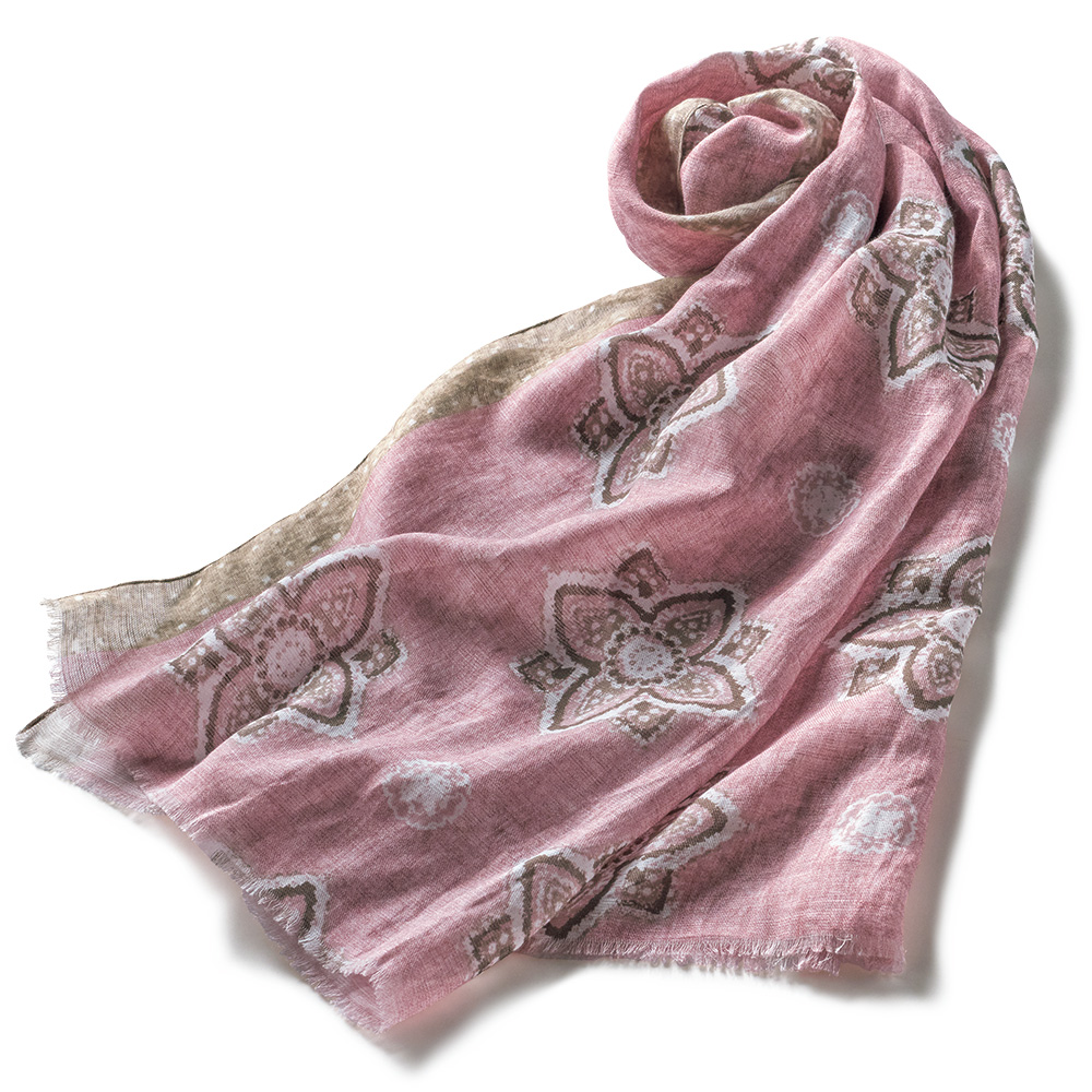 プリンテッドスカーフ フラワー柄