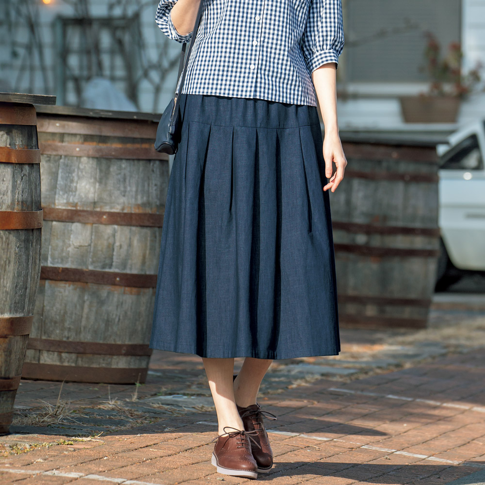 オーガニックコットンデニムスカート