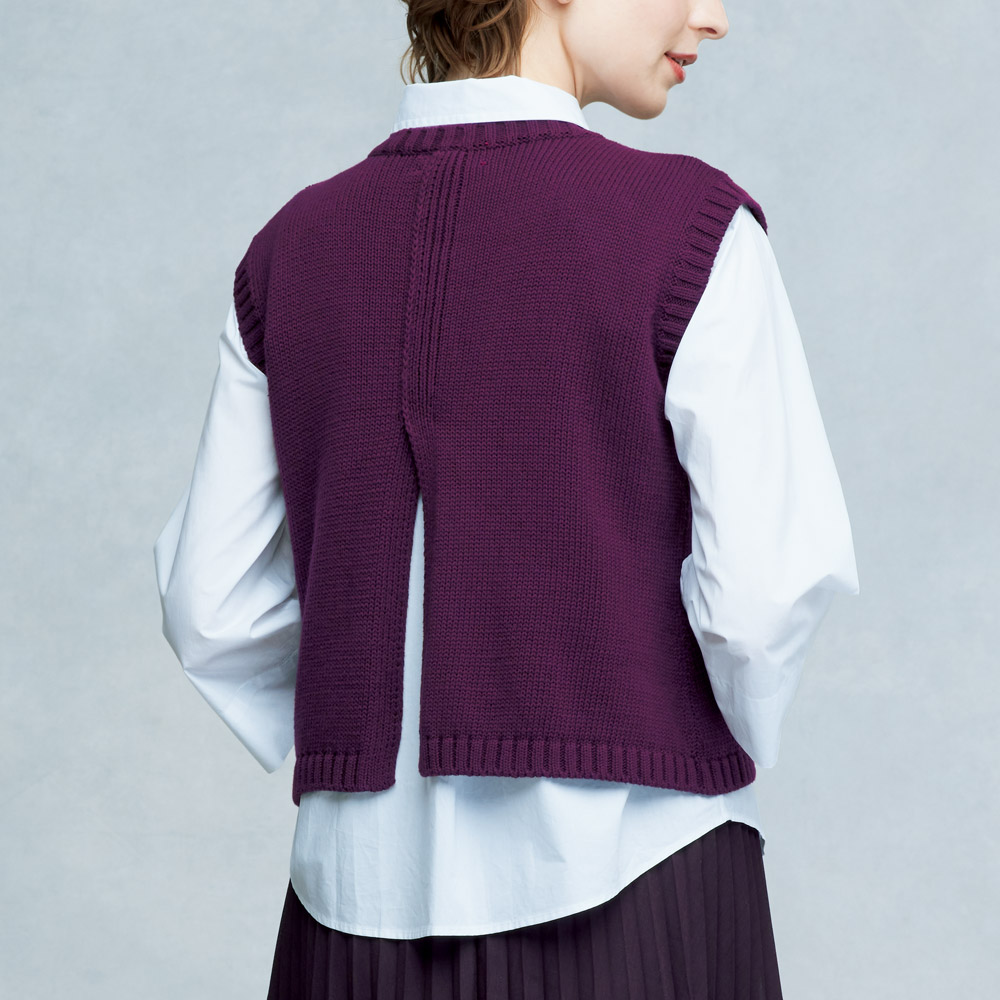 コットンニットベスト