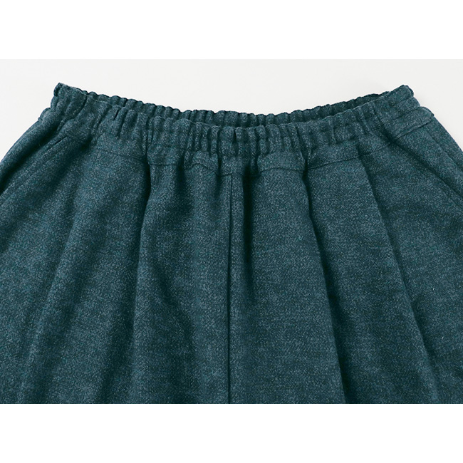 三ツ杢コットンツイードワイドパンツ