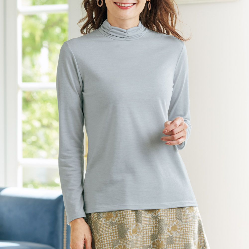 洗えるウール･シャーリングプルオーバー