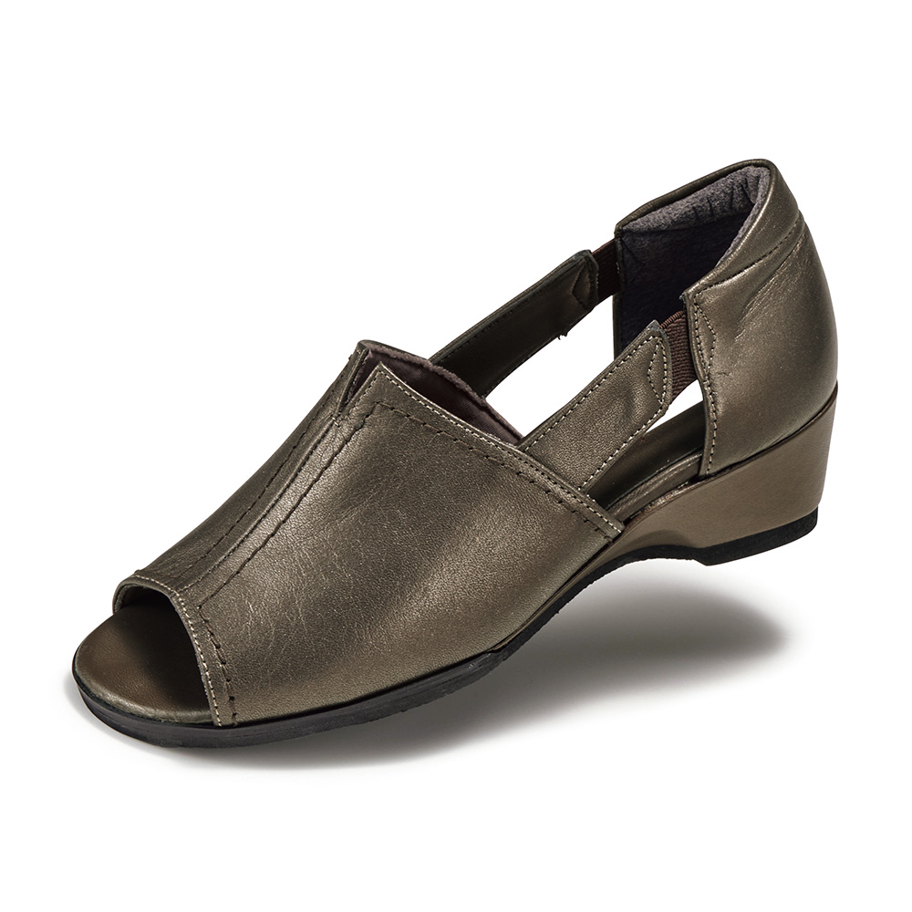 3Eソフトレザーオープントウサンダル