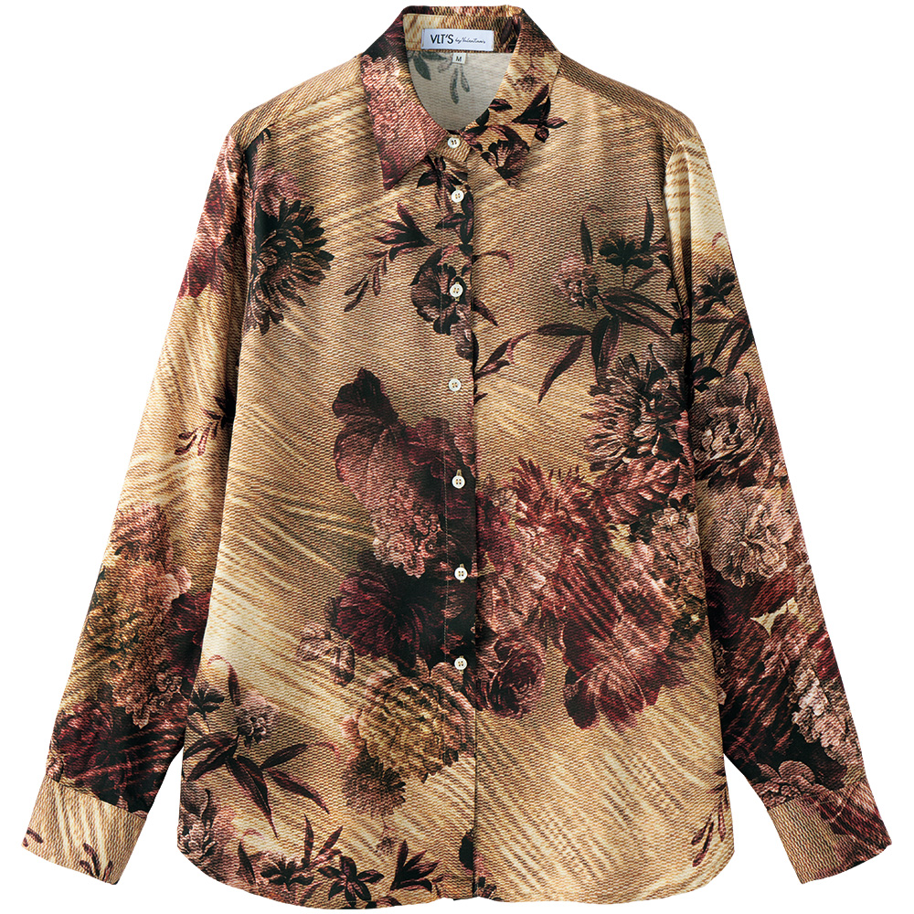 フラワープリントブラウス