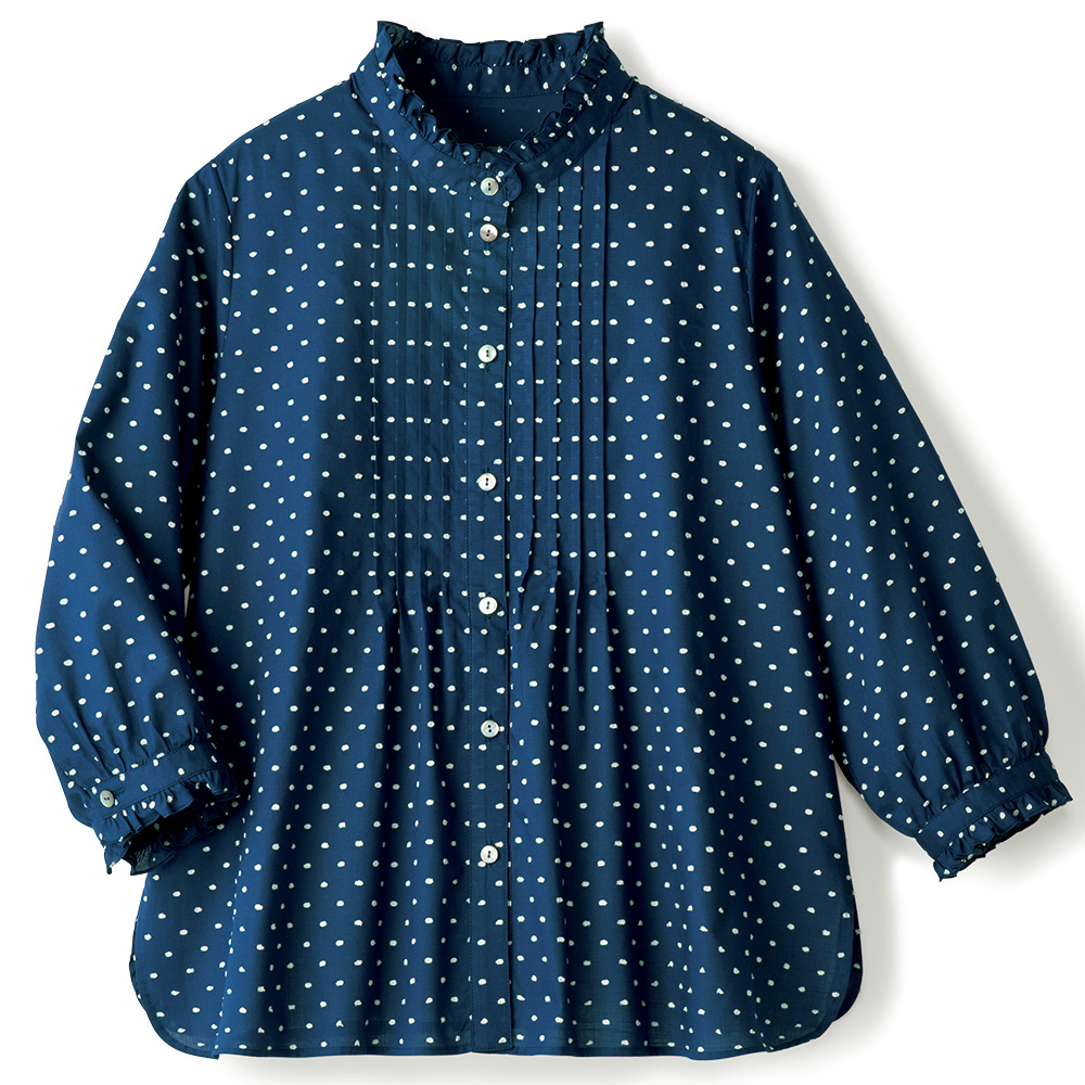 コットンスノーカットドビーブラウス