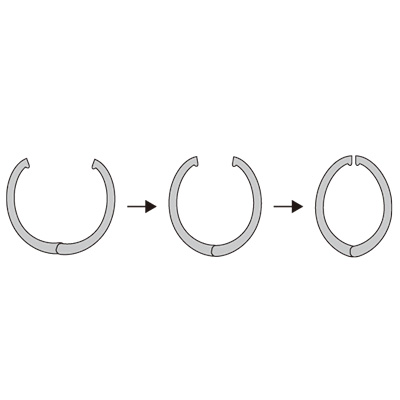 無段階調整式イヤリング･ラウンド