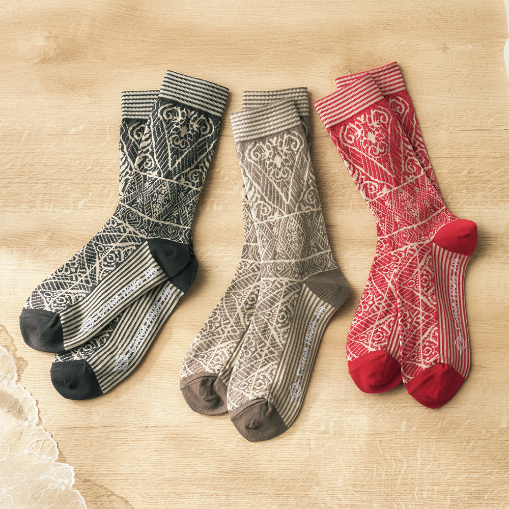 ジャカードソックス3色セット
