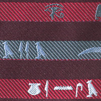 多色織り老舗のネクタイ/ヒエログリフ