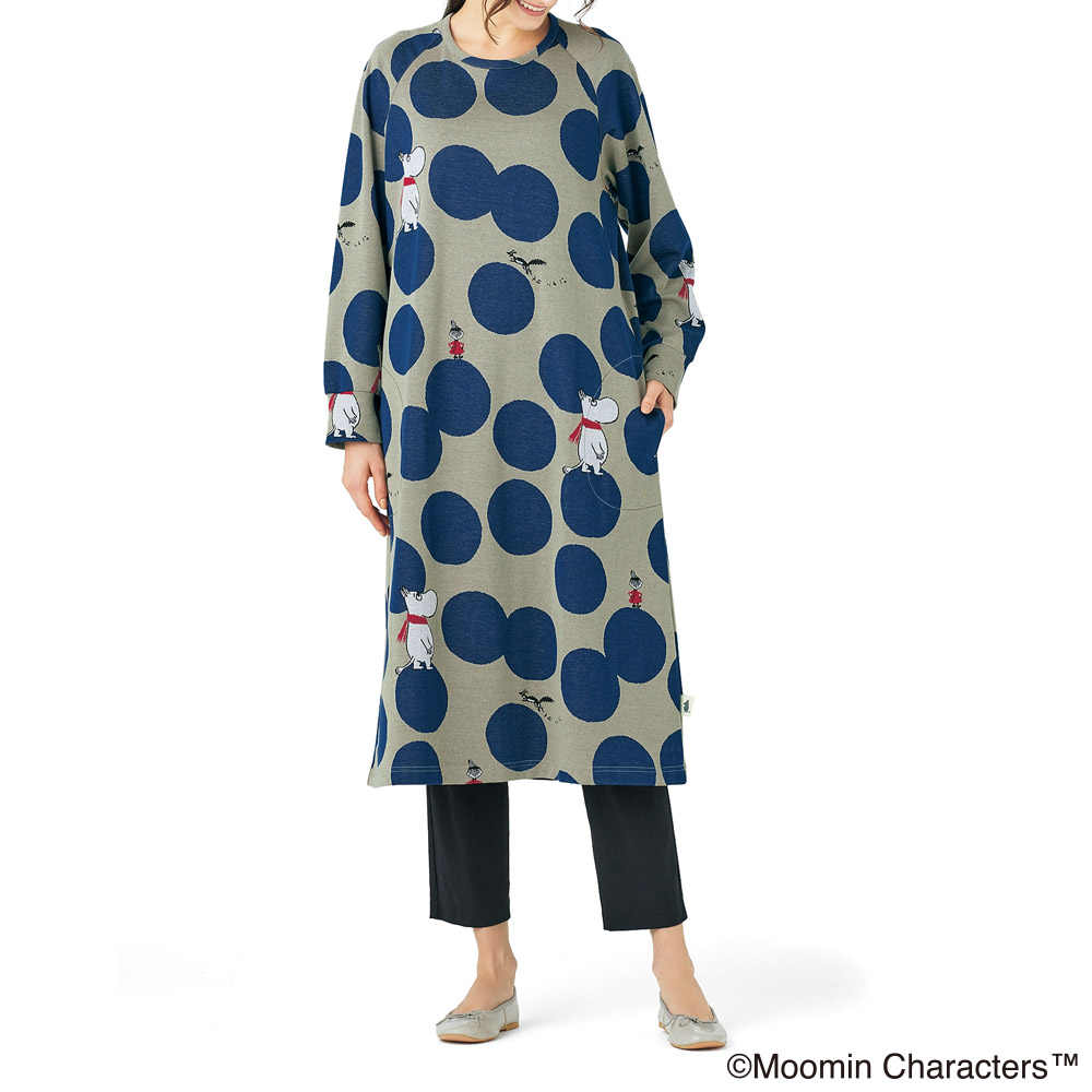 ジャカード柄のホームドレス／ムーミン