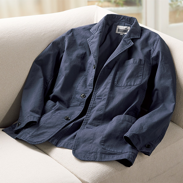 ムラ糸バックツイル･硫化染めジャケット