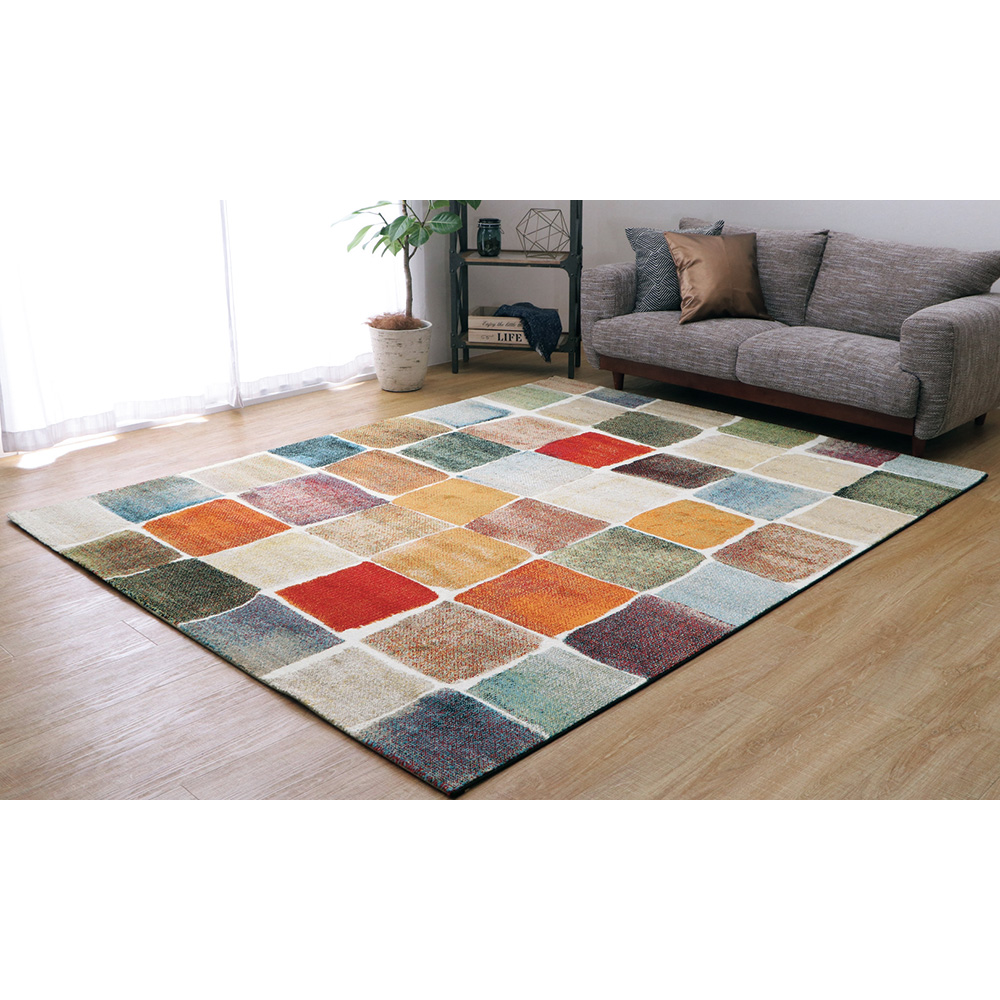 パレット柄のウィルトン織カーペット