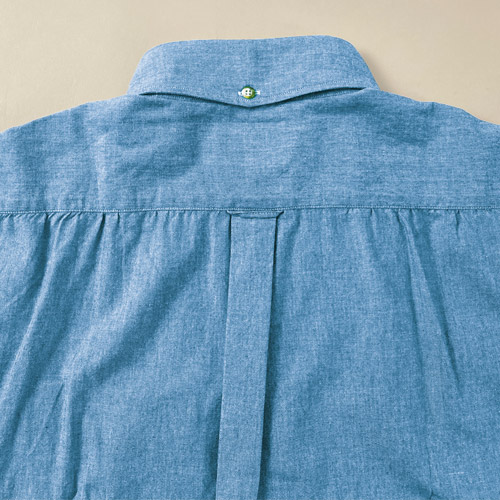 播州織セルビッチシャンブレーワークシャツ