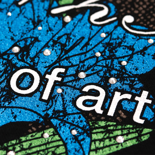 スワロフスキークリスタル付きプリントチュニック