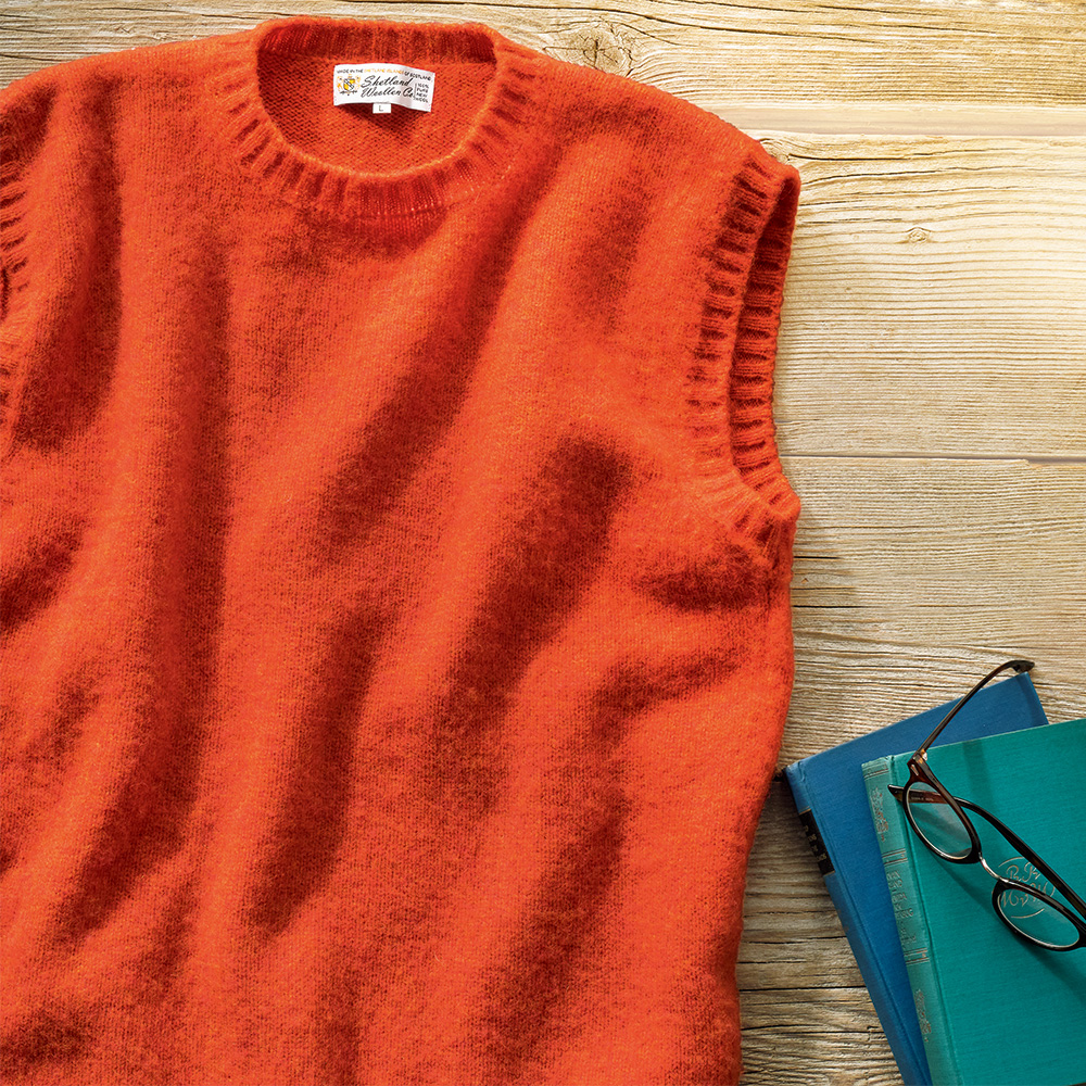 シャギードッグプルオーバーベスト／クルーネック