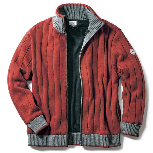 ウォッシャブルウール･ジップカーディガン