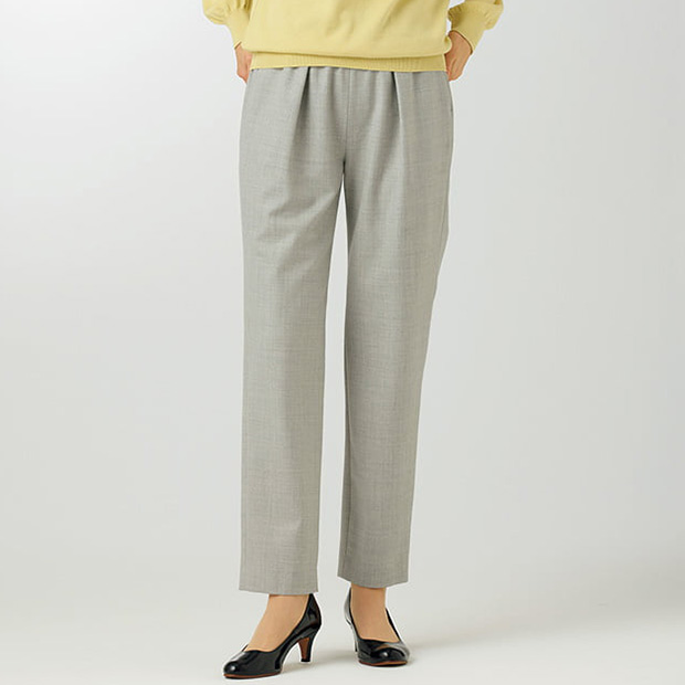 ウール混･テーパードパンツ