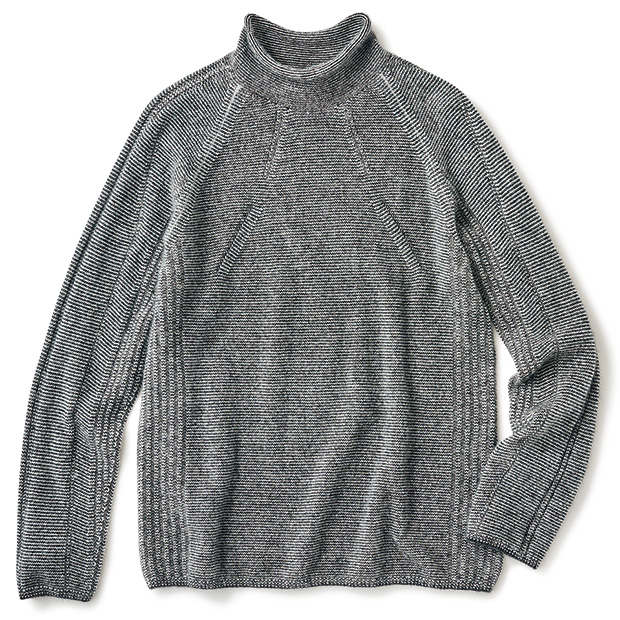 カシミヤハイネックニットプルオーバー