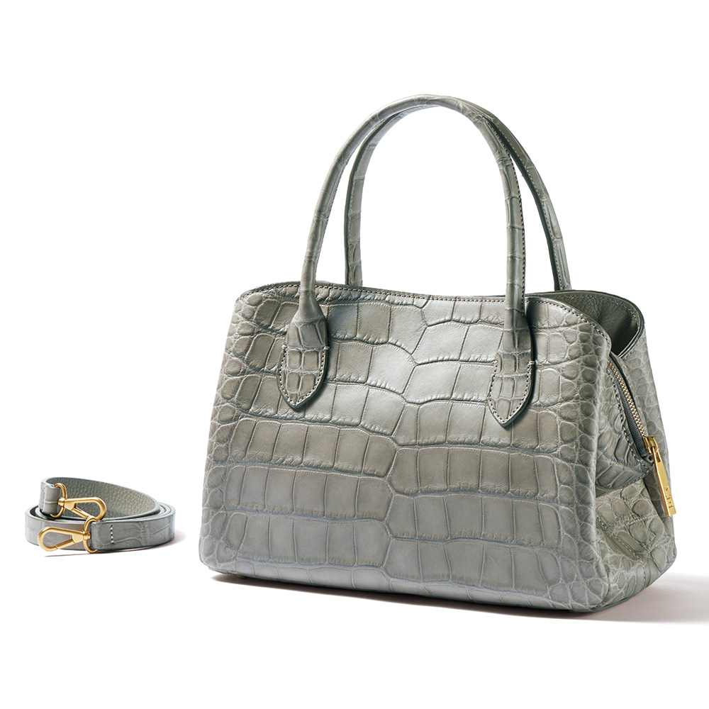 本ワニ革ハンドバッグ