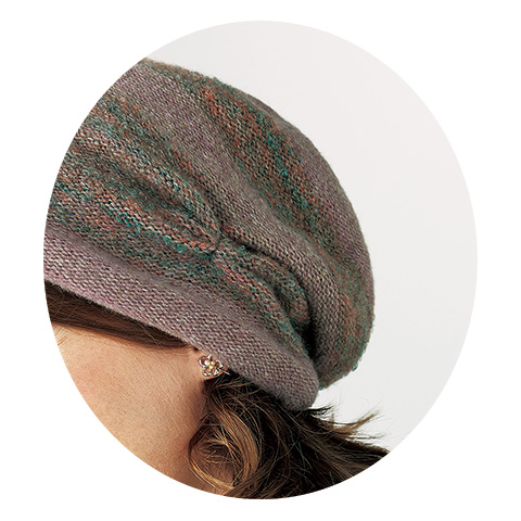 ふんわりミックスニット帽子