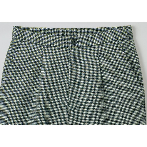 千鳥柄八分丈ワイドパンツ