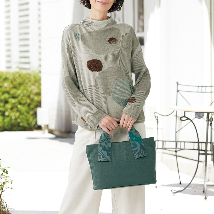 持ち手がお洒落なトートバッグ／当社限定モデル