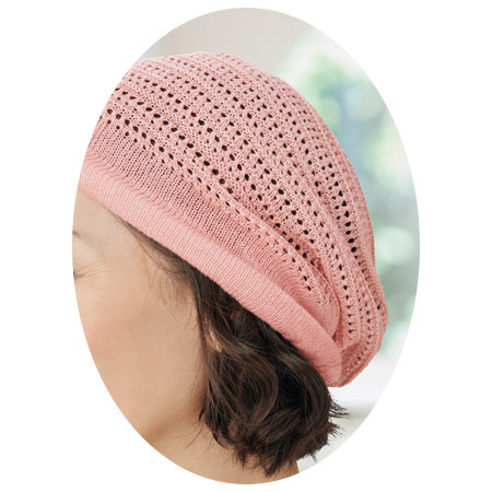 メッシュ編みニットキャップ