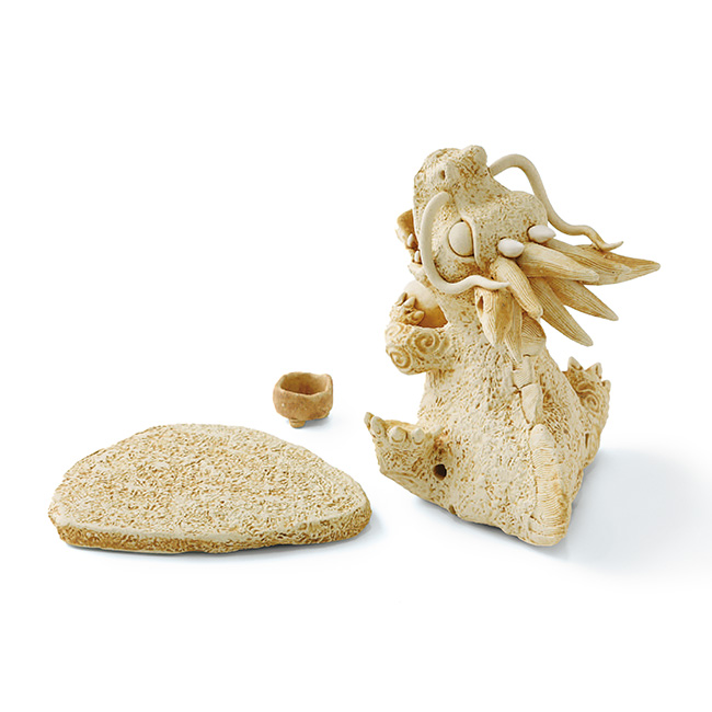 古仏頂焼/香炉「桃小龍」