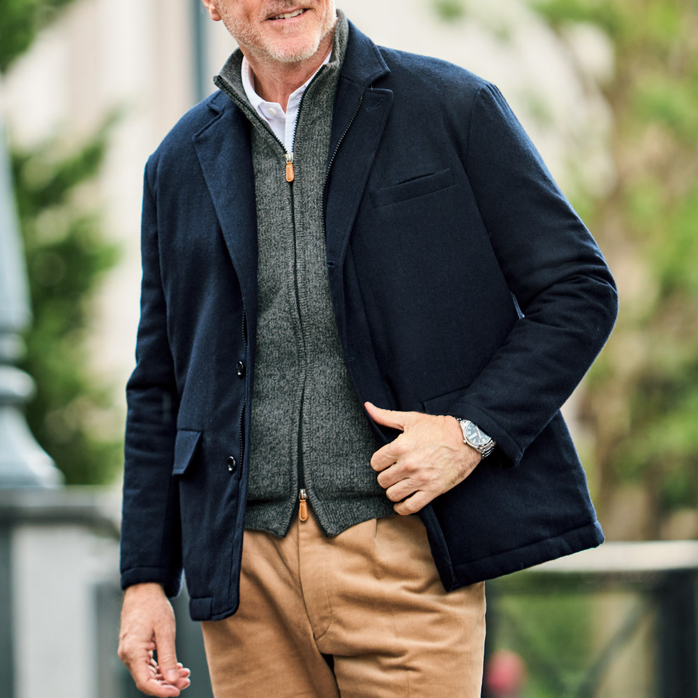 尾州製ウール混ライトウェイトジャケット