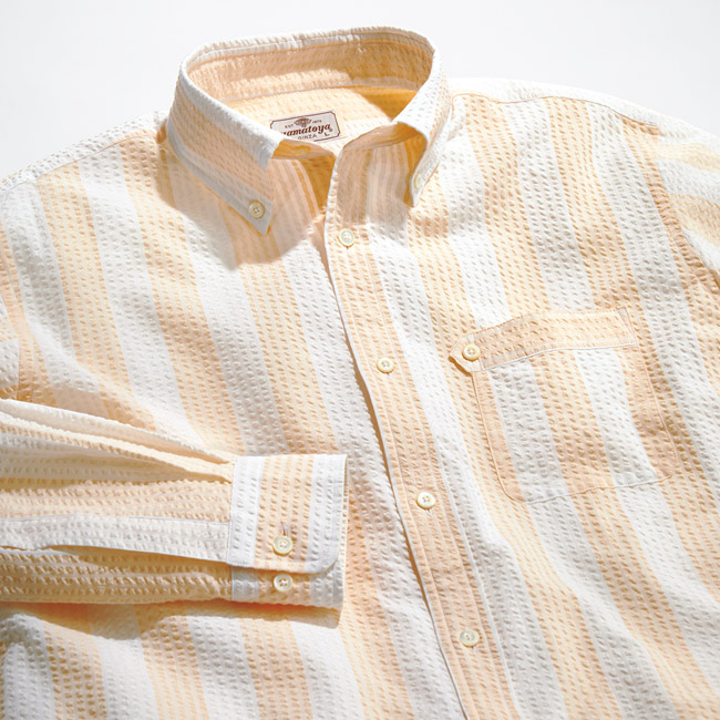 舶来サッカー生地で仕立てた老舗のB.D.シャツ