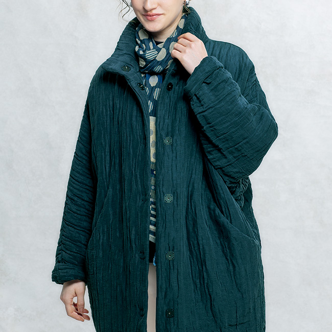 オーガニックコットン混･ジャカードストール（ドット）