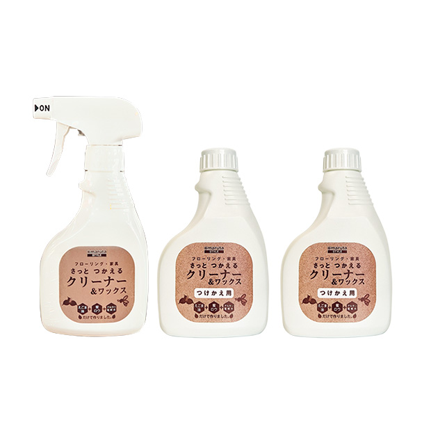 さっと使えるクリーナー＆ワックス 本体1本＋付替2本セット