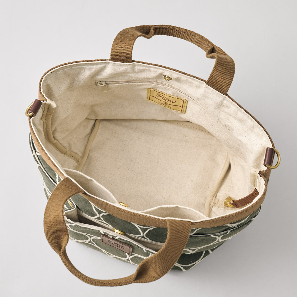 サークル柄2ウェイバッグ