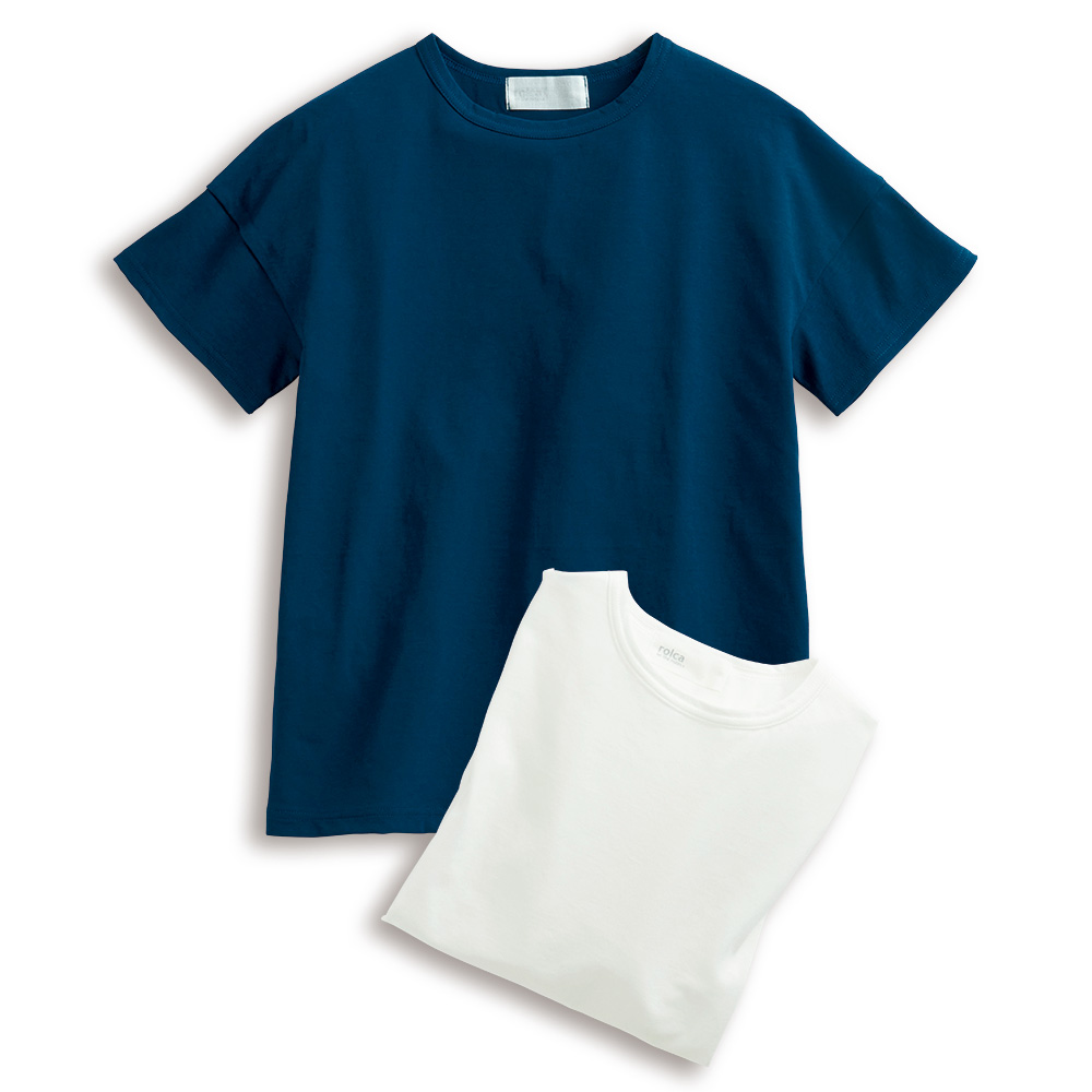 コットン強撚半袖Tシャツ／2色セット