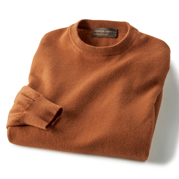 カシミヤクルーネックセーター
