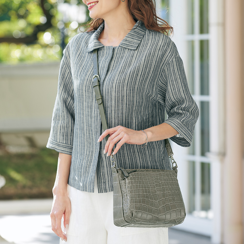 マットクロコの2ウェイバッグ