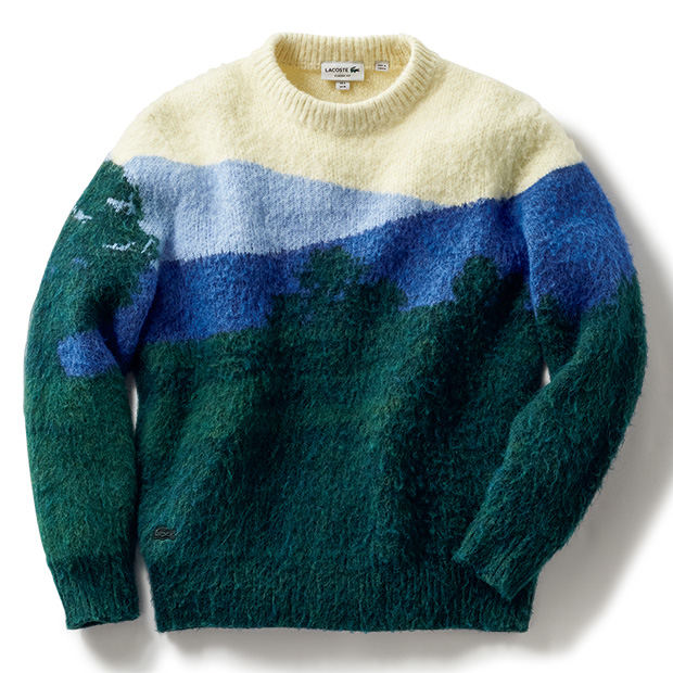 ウールアルパカ混ジャカードセーター