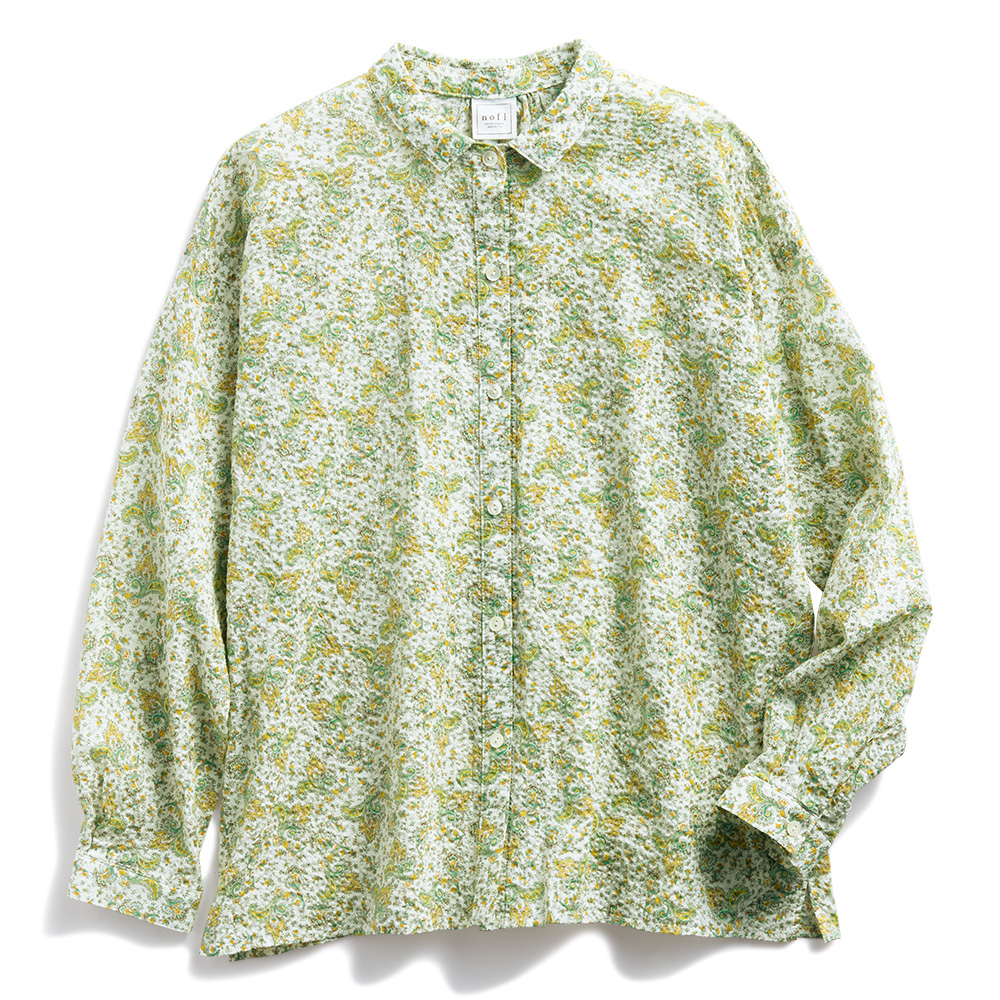 コットンフラワーペイズリーブラウス