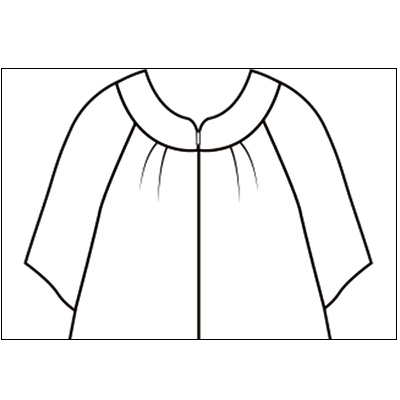 五分袖コットンルームドレス/いちご泥棒