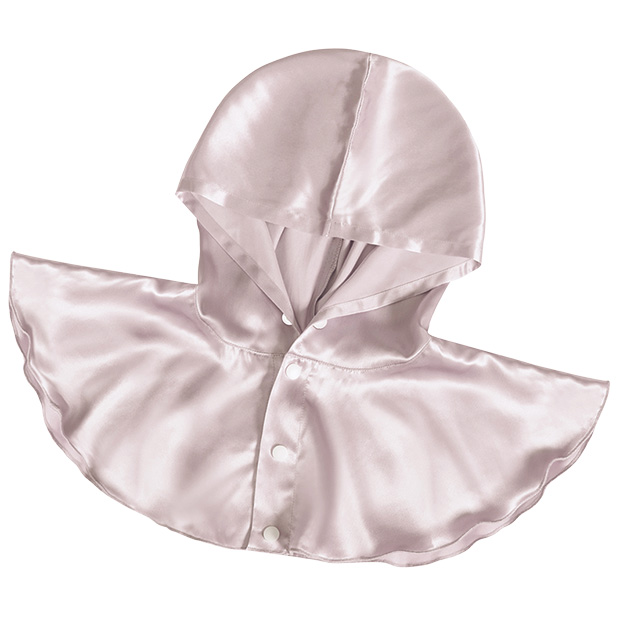 シルク100％ ナイトキャップ フーディタイプ