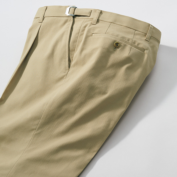 マスターコットンストレッチ･撥水吸湿スラックス